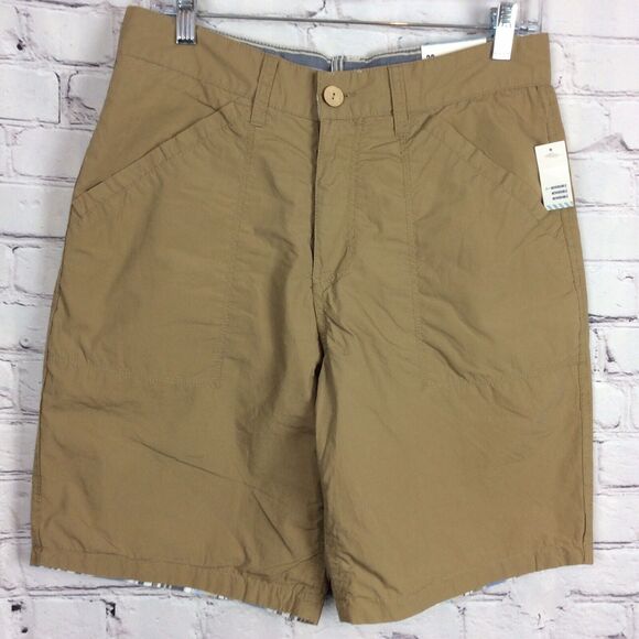 Old Navy Men’s Shorts Size 29 Reversible Khaki & Blue Striped Beach Pool Outdoor - Picture 7 of 7
